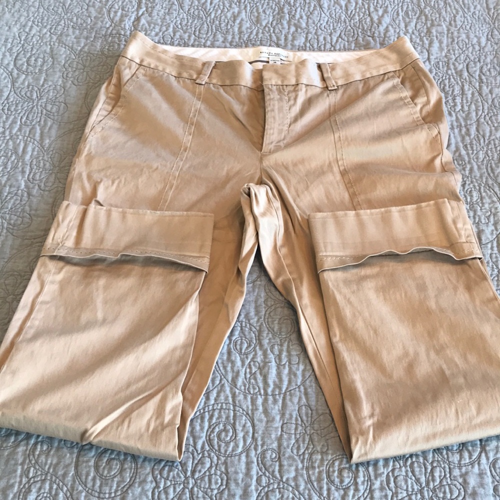 BR Martin fit cuffed cropped leg dress khakis EUC